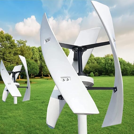 Wind Turbine Generator Kit 20000W Vertical Axis Wind Turbine with Controller & Grid-Tie Inverter, High Efficiency Home Wind Power Generator(Color:48v)