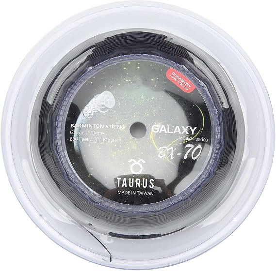 POWERTI BX70 Badminton Rackets String, Racket String, High Elastic Nylon Badminton Racquet String 0.7mm Badminton String 200m Reel