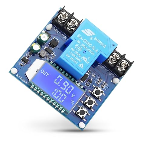 1PC Low Voltage Cutoff Controller DC 6-60V 30A Low Voltage Disconnect Protection Module with LCD Display Charging Discharging Controller Protection Switch Module