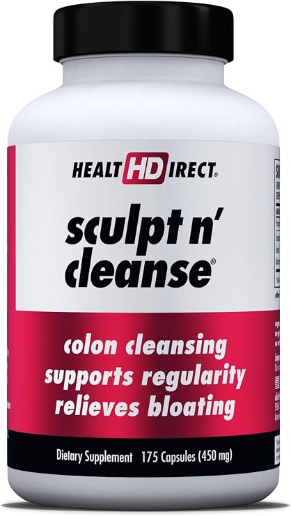 HEALTH DIRECT Sculpt n' Cleanse Herbal Colon and Gut Cleanse, 175 Capsules