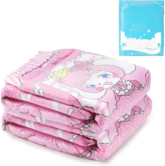 LittleForBig 5500-5800 ml Adult Printed Diaper 2 Pieces - Little Beauty (M)
