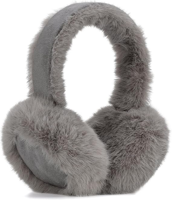 Ear Muffs for Winter Women Foldable Fuzzy Cold Outdoor Earmuffs Soft Faux Furry Ear Warmers Covers Classic Unisex