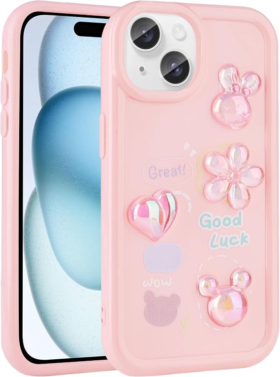 Spia Apple iPhone 14 Plus ile Uyumlu Kılıf Pembe Tan Silikon Kapak (Apple iPhone 14 Plus ile Uyumlu, Pembe)