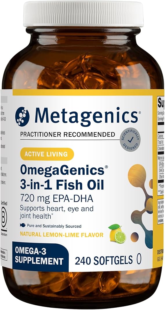 Metagenics OmegaGenics Fish Oil EPA-DHA 720 mg, 240 Softgels