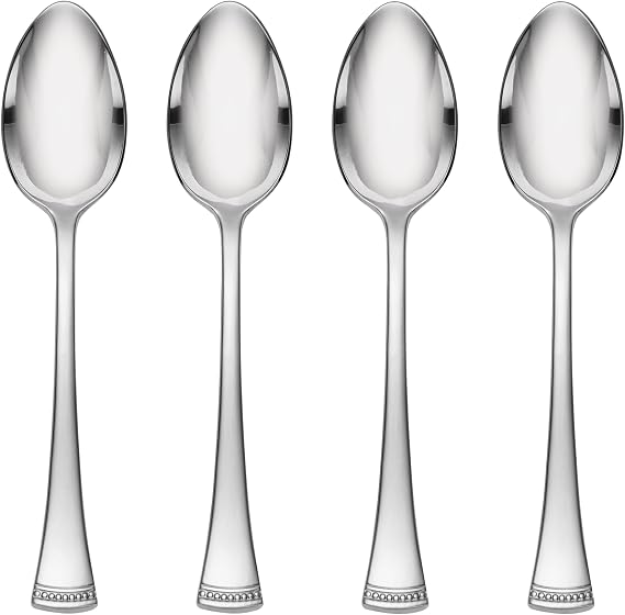 Lenox Portola Dinner Spoons Silverware Set for 4, Flatware