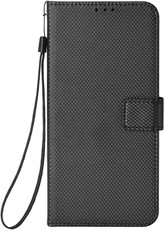 Phone Case for Realme C15, Leather Wallet Case for Realme C15 Non-Slip PU Leather Cover, Flip Folio Book Phone Cover for Realme C15 Case Black