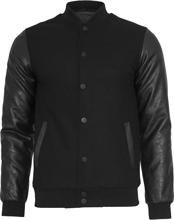 Urban Classics Men's Bekleidung Oldschool College Jacket long-sleeved, Multicoloured (Mehrfarbig), One Size