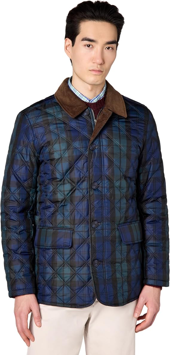 Brooks Brothers Men's Quilted Pattern Walking Coat