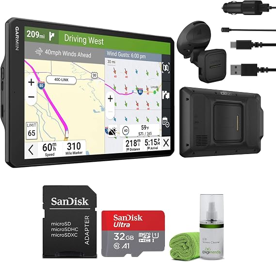 Garmin dezl OTR1020 GPS Truck Navigator 10" Extra-Large Display Bundle