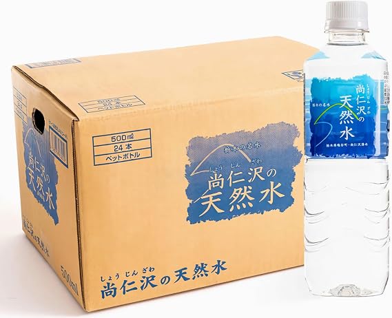 Tochigi's Famous Water Shojinzawa Natural Spring Water Shojinzawa Spring Water 500ml PET Bottle x 24 Bottles 1 Case Shojinzawa Environment Agency "National Famous Water 100 Selection" Shioya Town'