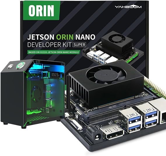 Yahboom Jetson Orin Nano Super 8GB Mini PC Kit,67 TOPS,256G SSD