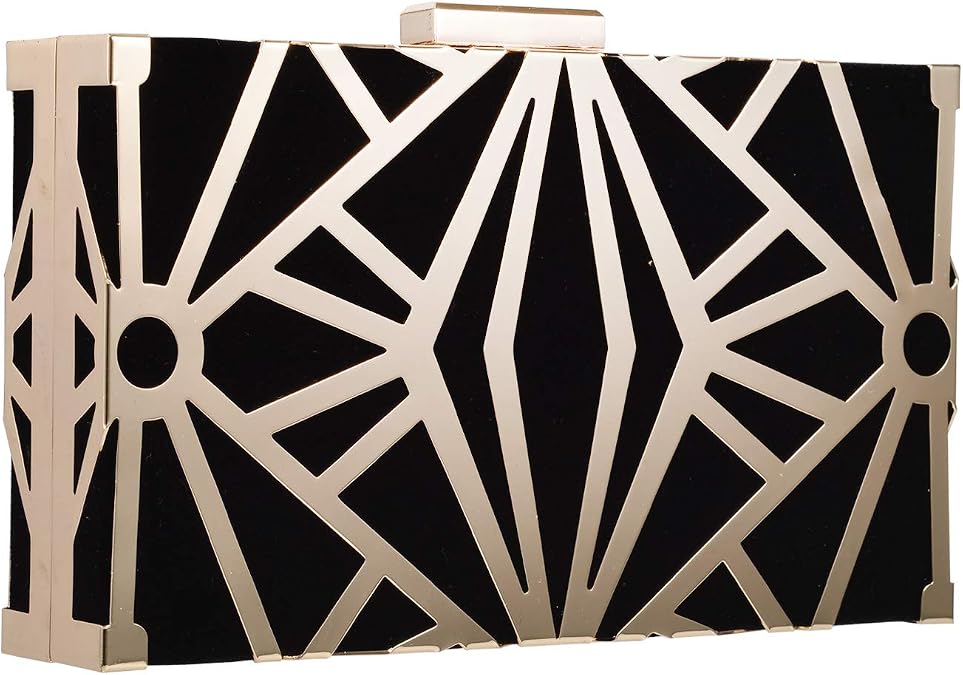 UBORSE Women Clutch Bag Velvet Purse Metal Vintage Evening Bag Hollow Wedding Party Handbag