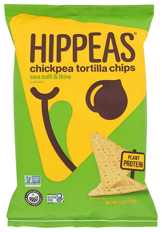 HIPPEAS Sea Salt & Lime Chickpea Tortilla Chips, 5 OZ