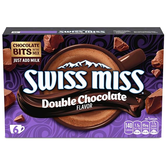 Swiss Miss Double Chocolate Flavored Hot Cocoa Mix, 1.18 oz., 6-Count Envelopes