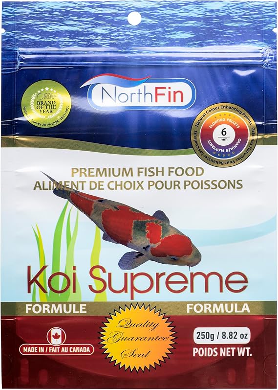 Northfin Koi Supreme Fish Food, Floating Pellets, 6mm, 250g
