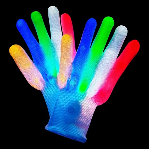 LED Gloves, Light Up Gloves for Kids Birthday Gift Cool Fun Toys for 5-12