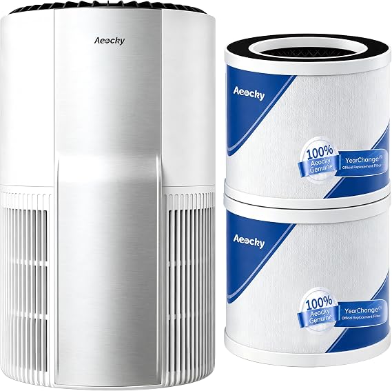 Air Purifier with Extra Two Filter(One Pre-Instelled Filter and Two Extra Filters)