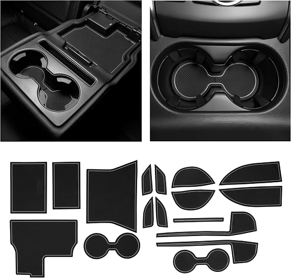 CupHolderHero for Mazda ES 2017-2024 17pc Cup Holder Insert Set (Gray Trim)