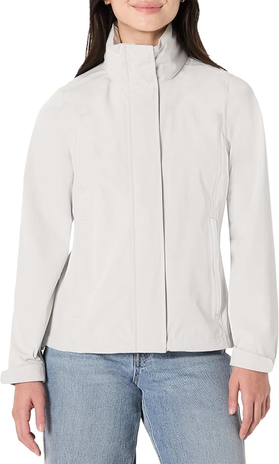Amazon Essentials Women's Lightweight Waterproof Hooded Rain Jacket