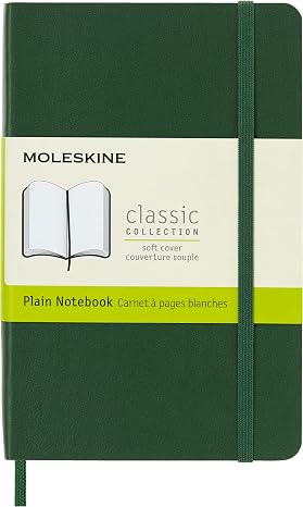 Moleskine Klasik Boş Not Defteri (Softcover elastik kilitli, boyut A6 9 x 14, 192 sayfa) myrte yeşili