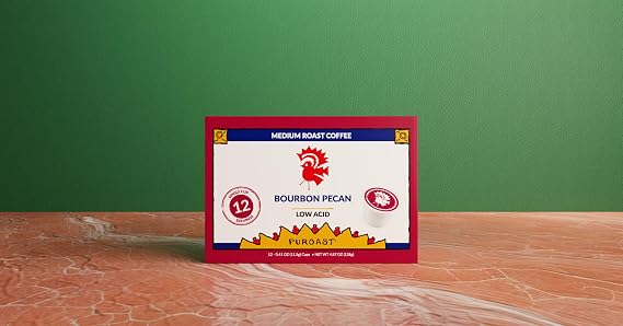 Puroast Low Acid Flavored Coffee Pods, Bourbon Pecan, 12 Count