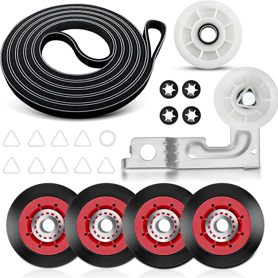 4392067 Dryer Repair Kit with W10837240 Idler Pulley for Whirlpool | WED4815EW1, MEDC215EW1, WED75HEFW0, WED70HEBW0, MEDB765FW0, MEDB200VQ0, MDG17PRAWW1, MDG17PRAWW2, MDG22PDBWW0, MDG22PDBXW0