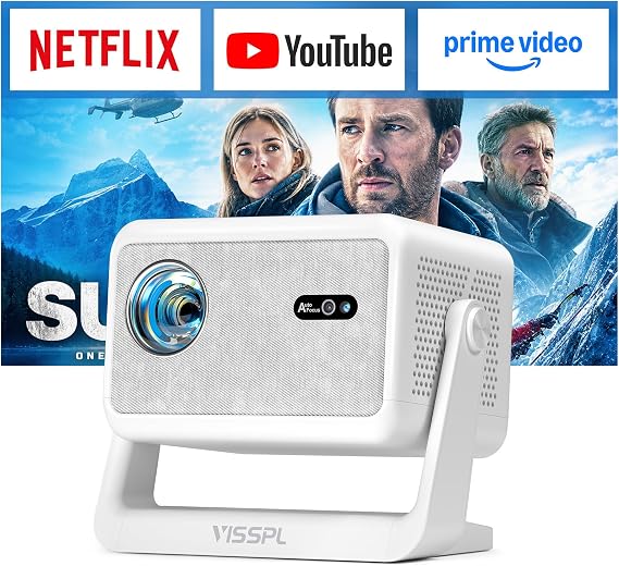 4000 ANSI & Now with Netflix Mini Smart Projector with WiFi and Bluetooth
