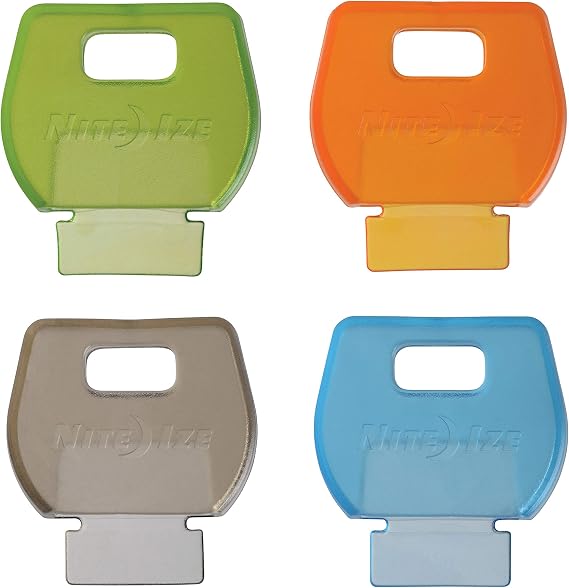 Nite Ize IdentiKey Covers, Write-On Universal Key Covers for Quick Key Identification, Multiple Colors 4 pack