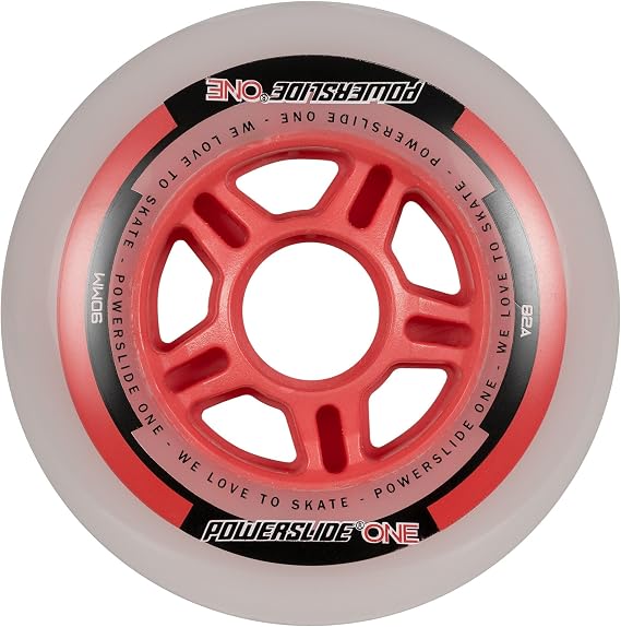 Powerslide One Wheels Inline Wheels Set Smoke/Red, One