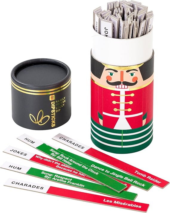 Family Festive Fun Game for Kids to Play at Christmas, Featuring Charades, Jokes, Dares & Hum That Tune. Ideal Stocking Filler Gift for Girls or Boys