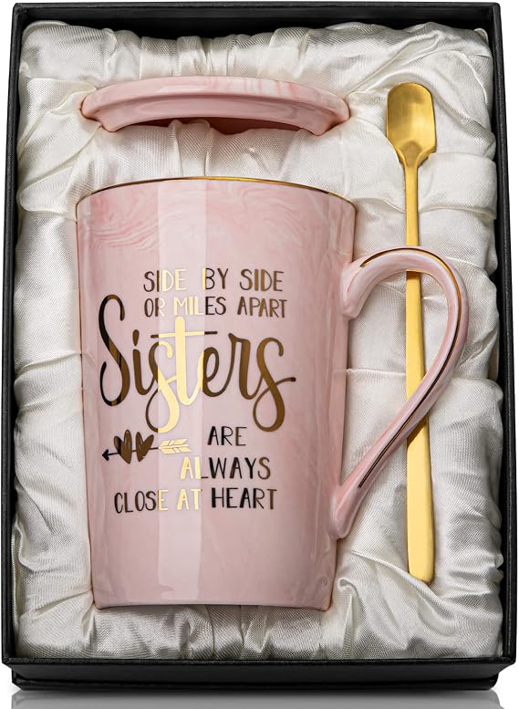 Sister Birthday Gifts for Sister from Brother Sisters, 14oz Sisters Mug