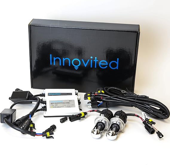 Innovited H4-3 9003 12000K Hi/Lo Bi xenon HID Xenon Bulb Bundle With 55W INOAC Slim Ballast (Dark Blue)