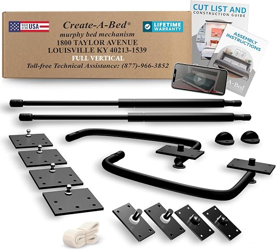 Create-A-Bed Full-Size Deluxe Murphy Bed Kit, Vertical