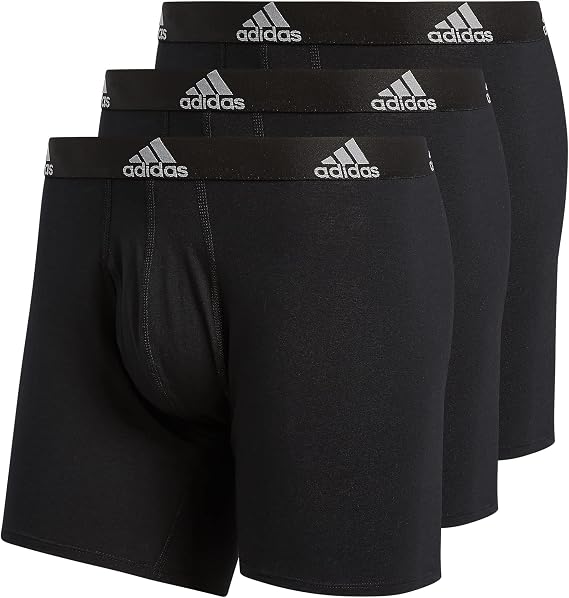 adidas Men's Stretch Cotton Boxer Brief Underwear (3-pack) Underwear (pack of 3)