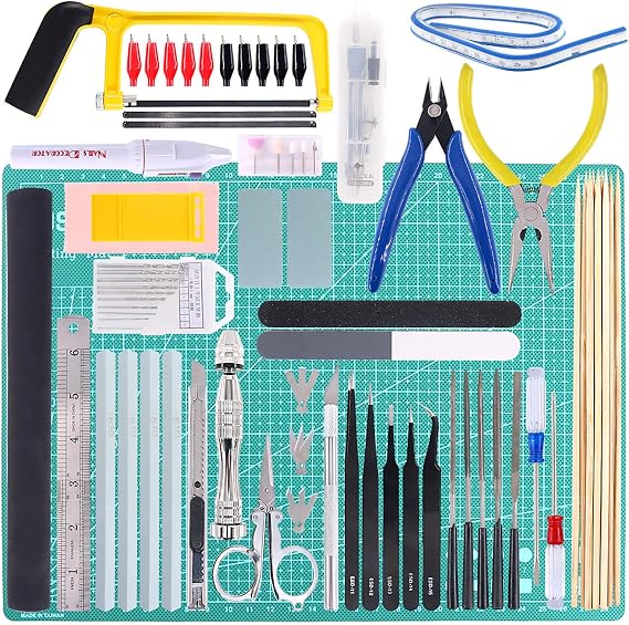 Keadic 87-Piece Model Making Tool Set Basic Tools for Gundam Car Models & DIY Crafts Complete Hobby Tool Set for Beginners and Advanced Users