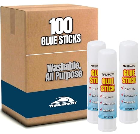 100 Pack Glue Sticks Bulk for Kids, Classroom, School, Crafts, Crafting, Scrapbooking - Dries Clear, Washable 100 Pack Wholesale Glue Sticks Bulk for Classroom Pack