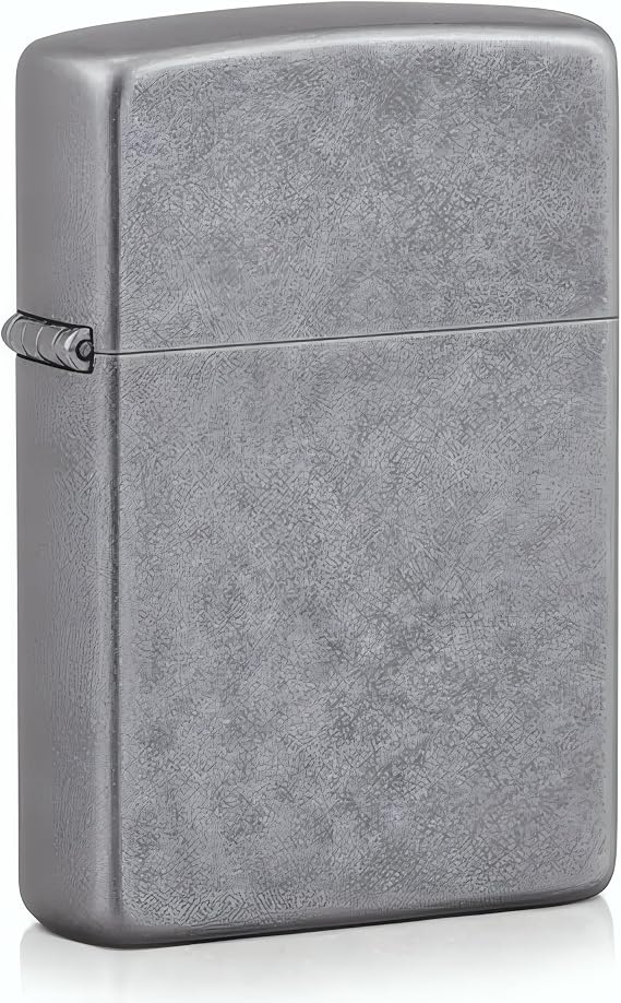 Zippo Antique Silver Plate Pocket Lighter - Windproof & Refillable Flip-Top Metal Lighter - Everyday Use Pocket Lighters - Luxury Lighters Made in USA
