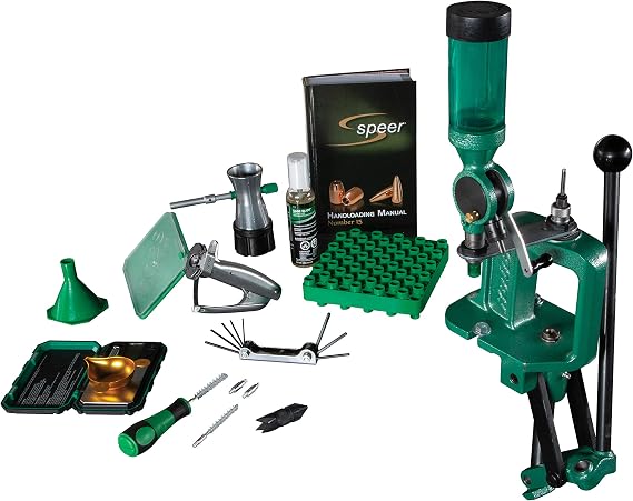 RCBS Rebel Master Reload Kit - Single Stage Press - Scale Powder Measure - Green