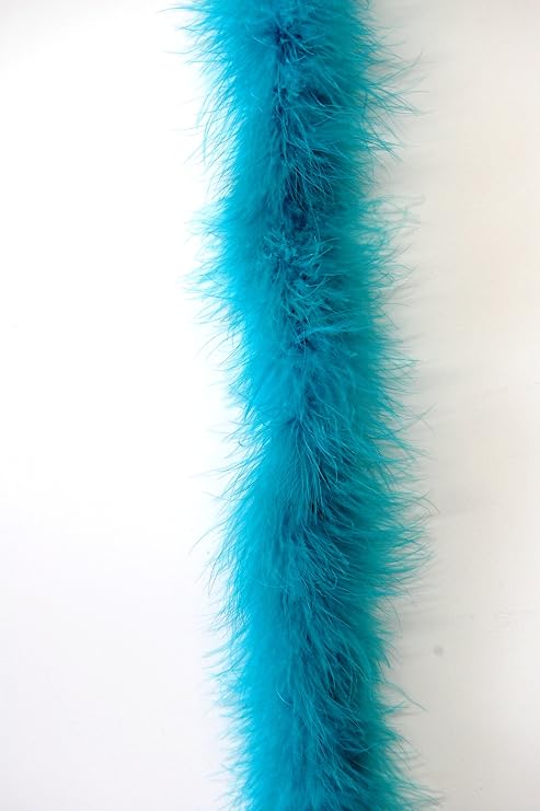 Thin Marabou Feather Boa 2 Yards Long (72") 15 Grams - Jade Green