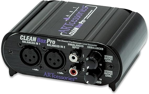 ART CLEANBox Pro Dual Channel Level Converter | Dual channel level converter with XLR and RCA connections for recording studios, live sound and broadcasting