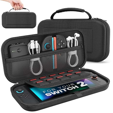 MoKo Carrying Case for Nintendo Switch 2 2025 Holds 10 Cartridges w/Pockets