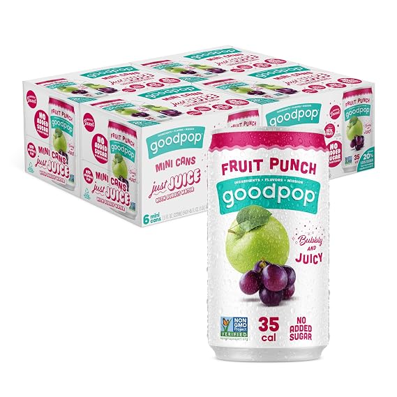 Goodpop Just Juice & Sparkling Water - 24 pack - 7.5OZ - Fruit Punch