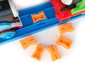 TrainLab Plarail Dog Bone Connectors Train Track Adapter Thomas (5 pcs) (Orange)