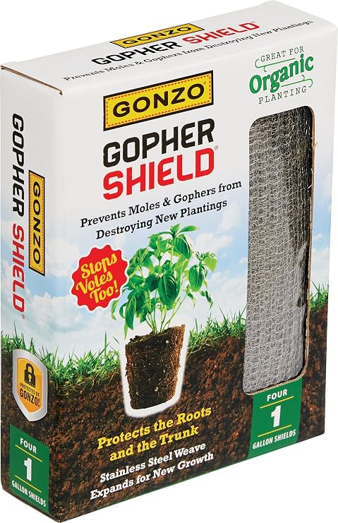 Gonzo Mole Gopher Shield - 4 Count Rodent Shield, 12 x 8