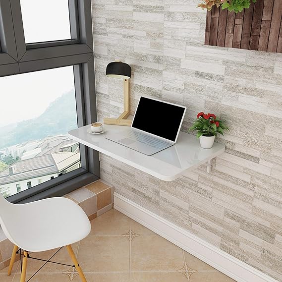 Wall Mounted Table,Heavy Duty Wall Mounted Folding Table,Wall Mounted Workbench Computer Desk,Kitchen Dining Desk,Study Desk,Space-SaveMax Load:50kg/110lb,for Apartment,Home Office Desks