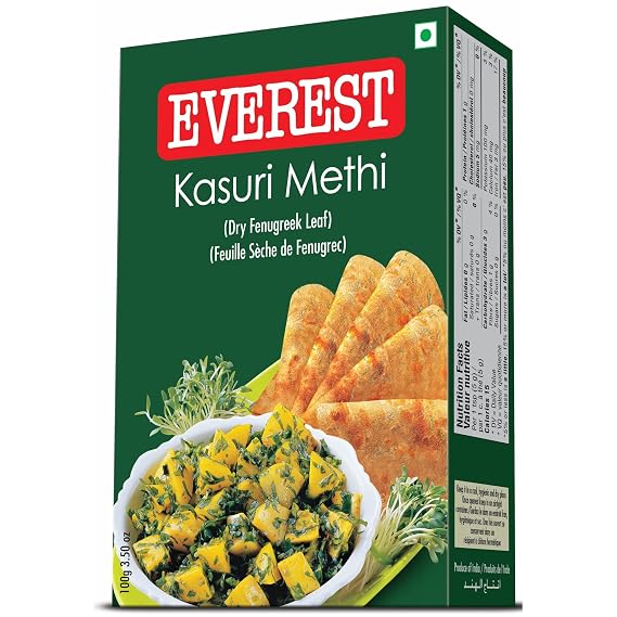 Everest Kasuri Methi, 100 grams Pouch - 3.5 oz - India - Kasuri Methi Leaves