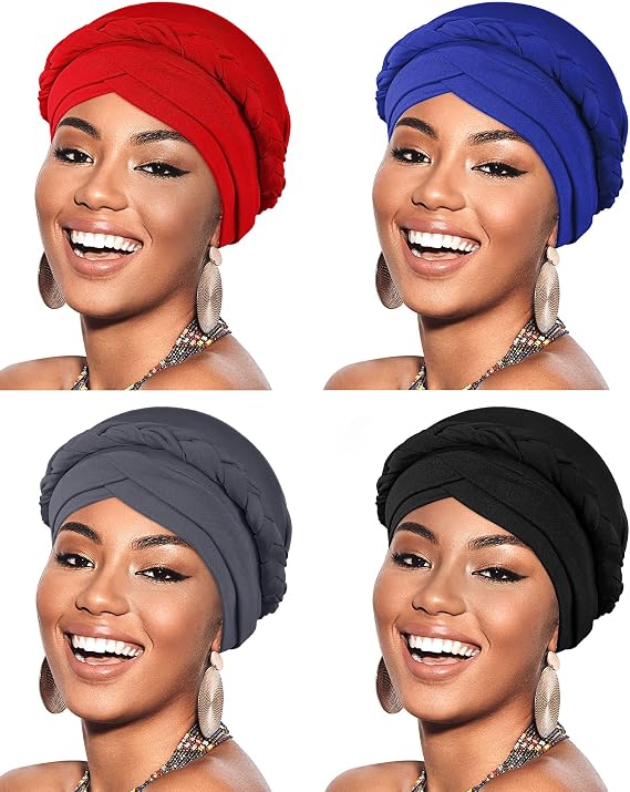 SATINIOR 4 Pcs Turban for Women
