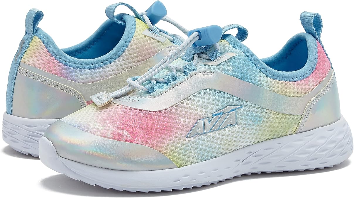 Avia Avi Spirit Slip On Girls' Sneakers - Lightweight Tennis, Athletic, Running Shoes for Girls - Toddler, Little Kid, and Big Kid Sizes 11 to 6