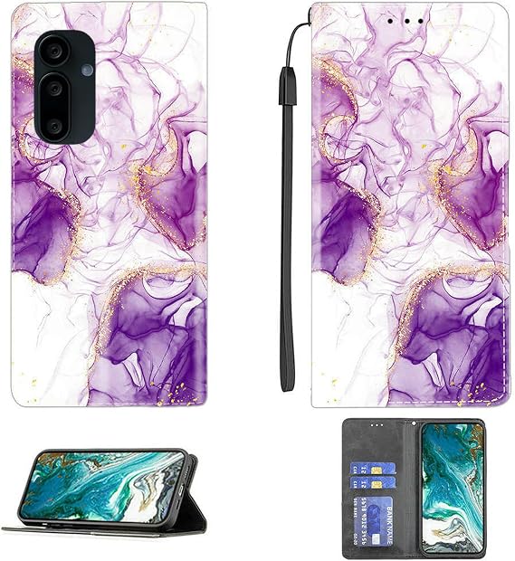 Aroepurt Case Compatible for Saga 2 Solana Mobile Seeker Phone Case Cover [with Tempered Glass Screen Protector] PU Leather Kickstand Magnetic Wallet Case CPT10