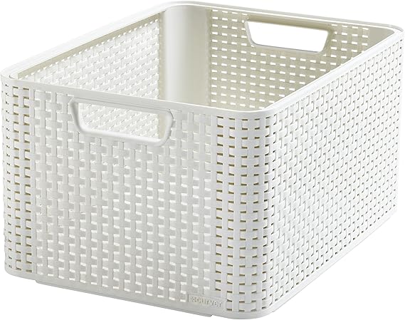 Curver Style 205851 Storage Box Rattan-Look Second Generation Polypropylene Large
